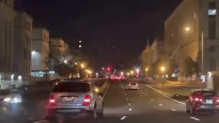 D.C Beautiful Night Drive in Washington D.C - 395 / With Ambient Sound/