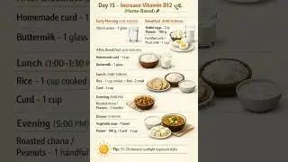 Day-15 Increase Vitamin B12 (new tip) Weight Loss | Diet Plan | Meal Plan