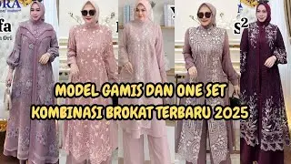 Model Gamis Terbaru 2025 Simple Elegan Kombinasi Brokat dan Setelan Kombinasi Brokat