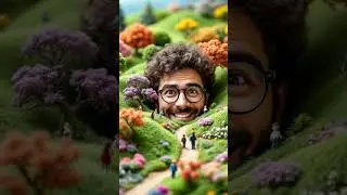 Man Discovers a Whimsical Miniature World! 🌳👓 | A Magical Journey Through Tiny Landscapes