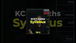 KCET 2025 Maths Chapterwise Syllabus #shorts #kcet #kcet2025 #puboard