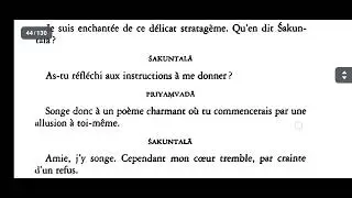 Extrait 2 de Sakountala de Kalidasa, lecture audio