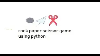 rock paper scissor game using python with conditional and looping statements