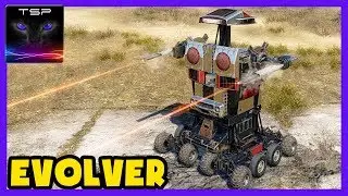 Crossout #55 - EVOLVER Robot: Massive  2x Scorpion Railguns Build & Gameplay