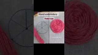 Hand embroidery 🌹rose design#embroidery #viral #beginnersstitch #handembroidery #trending #stitching