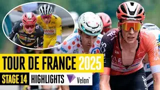 A brave solo attack 🔥 Tour de France 2025 Stage 14 Highlights
