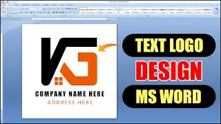 How to Make Text Logo Design in MS Word Hindi Tutorial | KG Text Logo Design Full Tutorial in Word