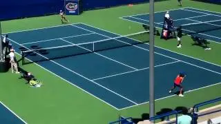 Gator Anna Danilina's match point vs Mississippi State, April 9, 2017