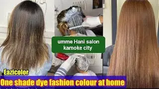 one  shaid hair colour  // One Shade dye Without Bleach // Eazicolor 6c Light Blonde Hair Colour