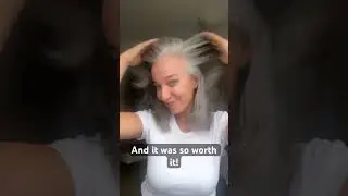 How long did it take to go grey? 18 months! #ditchthedye #greyhairtransition #grayhairmovement