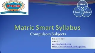 Matric Smart Syllabus Compulsory Subjects