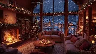 🎹🔥 Piano & Fireplace Harmony | Snowy Winter Sounds for Deep Focus and Meditation