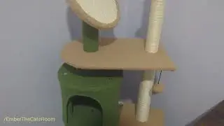 Cactus Cat Tree, Green Cat Tree, 57in Cat Tower for Indoor Cats. Ember The Cat