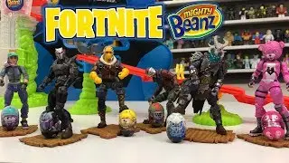 FORTNITE MIGHTY BEANZ!! Racing Fortnite Mighty Beanz on the Slammer Time Race Track/ Moose Toys