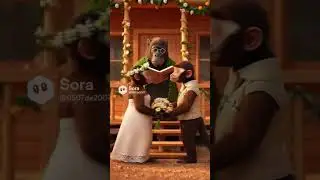 MONKEY LOVE 😍 #animals #cute #love #storytelling #monkey #ai #sora2 #jungle #animated #stories