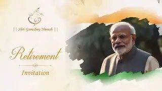 Retirement Invitation Video | Floral theme | Green FX (Design Code: R245146)