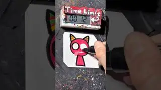 【ASMR】Drawing Banban(Sprunki) in 40Sec