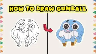 How to Draw Gumball Watterson from The Amazing World of Gumball Easily
