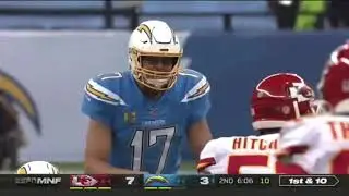 Philip rivers trying to block hilarious failed block attempt chargers verses chiefs 2019