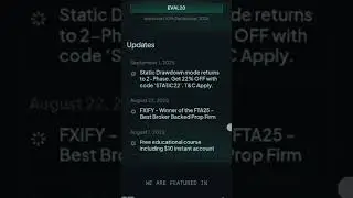 FXIFY August Update: STATIC DRAWDOWN Returns + 22% OFF Challenge Fees (Promo Code Inside)