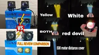HJG Laser Cannon Mini vs Projector 🔥Best Foglights For BikeReal | Road Test Review Price