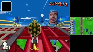 Mario Kart DS (CTGP Nitro - Custom Tracks) #53 Mirror Bee Cup with Bowser