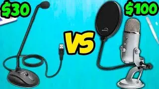 $30 vs $100 Microphone TEST! (How to Record Your Voice in HIGH QUALITY on a Budget) | Fifine vs Yeti