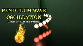 Pendulum Wave Oscillation 3d| Cinematic Lighting Tutorial #M study & animo hub 