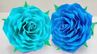 How to Make Paper Flower Rose | DIY Paper Rose Making Video | Home Decoration