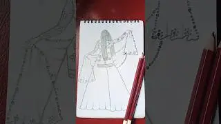 How to draw a girl with beautiful salwar suit pencil sketch.#Subscribe#like#Subhra art academy 🇮🇳