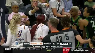 🤐 FLAGRANT, then TECHNICAL in HEATED reaction | WNBA playoffs, Phoenix Mercury vs Minnesota Lynx