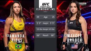 AMANDA RIBAS VS MAYCEE BARBER FULL FIGHT UFC ON ABC 5