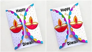 Diwali Card / How to make Diwali greeting card 2025 / Diwali card making handmade / pop up card
