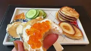 ASMR EATING МАСЛЕНИЦА БЛИНЫ С ИКРОЙ