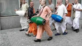 Hare Krishnas Slow Motion Walk-By