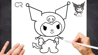 How To Draw KUROMI Easy Step by step | SANRIO