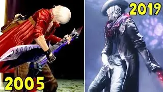 Dante 2005 Rockstar Dance vs 2019 Michael Jackson Dance - DMC3 vs DMC5 (Devil May Cry 5 2019)