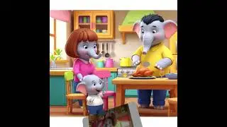 Fun Cooking Adventure with the Elephant Family! 🍽️✨