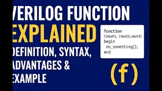 Function in Verilog Explained | Definition, Syntax #function | Deep Dive to Digital