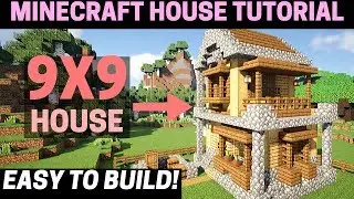 How to Build a 9x9 Minecraft Survival House Tutorial (EASY!)