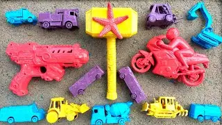 Membersihkan mainan,bustayo buldoser mobil balap motor balap xcavator trukdume sapi  palutor,pistol