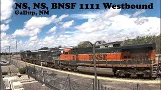 2x NS and BNSF 1111 West at Gallup