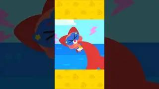 👶Baby Superhero vs Shark Monster! #shorts