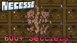 600+ Settlers in 1 Village - Pushing Necesse to its limits!