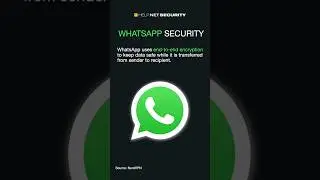 WhatsApp security #cybersecurity #security #encryption #applicationsecurity #messagingapp #awareness