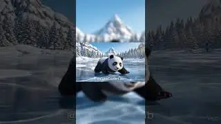 Panda vs. ICE! ❄️🐼 (Whoops!) 🤣 #shorts