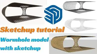 Sketchup tutorial - How to make wormhole model with sketchup. #sketchup #model #drawing #tutorial