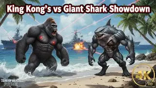 When Titans Collide: King Kong vs Giant Shark Man Combat
