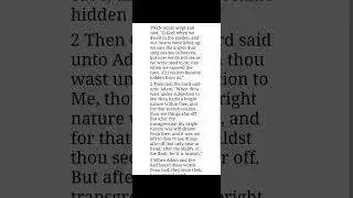 first book of Adam and Eve chapter 8 apocrpyha forbidden books