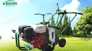 The video shows a sod cutter made in China.